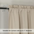 thumbnail image 2 of OVZME Bethany Natural Linen Light Filtering Curtains 63 Inch Length 2 Panels, Faux Linen Texture Drapes for Bedroom Living Room, Each 40"Wx63"L Inch Linen, 2 of 8