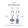 thumbnail image 2 of NARMO Original Devil's Eye 925 Sterling Silver Hoop Earrings AAA CZ for Women Jewelry Gift, 2 of 5