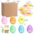 thumbnail image 6 of 216 Pcs Glowing Easter Eggs Set Includes 72 PCS Easter Eggs and 144 Mini Glow Sticks, Glow in The Dark Party Supplies, Easter Basket Stuffers Fillers for Egg Hunt Event, 6 of 7