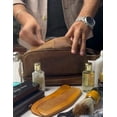 thumbnail image 2 of Bolsa de cosméticos Rustic Town de cuero genuino para viaje, marrón, para hombre, 2 of 6