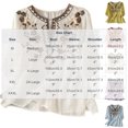 thumbnail image 3 of Favoffer Women's Embroidered Blouse V Neck Short Sleeve Tone Soft Spring Summer Daily Travel Leisure Fashion Top, 3 of 5