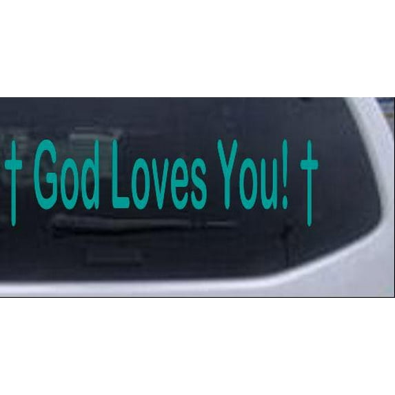 God Loves You Decal Car or Truck Window Decal Sticker