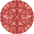 thumbnail image 1 of Ahgly Company Machine Washable Indoor Round Transitional Red Area Rugs, 3' Round, 1 of 7