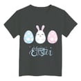 thumbnail image 4 of HNMKIU Easter Themed Graphic Tee For Kids Casual Comfortable Holiday Celebration Tops For Girls And Boys Grey,10-11 Years, 4 of 4