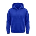 thumbnail image 6 of Dwellite Men's Oversized Hoodie Waffle Knit Sweatshirts Casual Hooded Pullover Athletic Hoodie with Pocket Royal Blue S, 6 of 8