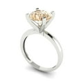 thumbnail image 2 of Solitaire Engagement Ring for Women - 3ct Natural Morganite in 14K White Gold Promise Ring, 2 of 6