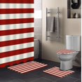 thumbnail image 3 of FMSHPON American Festival 4 Piece Bathroom Set Shower Curtain Bath Rug Contour Mat and Toilet Lid Cover, 3 of 7