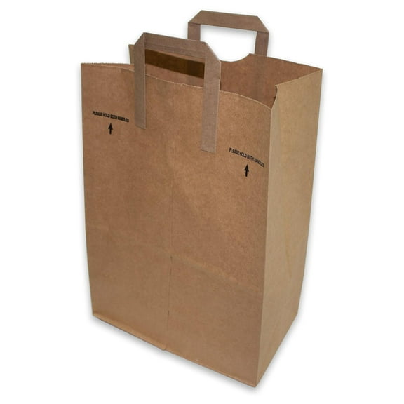2dayShip Paper Grocery Bags with Handles 12 x 7 x 17 inches, 25 Count