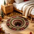 thumbnail image 5 of Christmas 3D Rug Round Optical Illusion Non-Slip,Non-Slip & Wear-Resistant, Machine Washable, Indoor Entryway Use, Festive Holiday Decor, 5 of 5