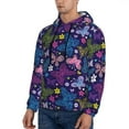 thumbnail image 3 of Sikiie Colorful Butterflies Men's Hoodie, Essentials Hoodie, Sweatshirt, Pullover Hooded Sweatshirt for Men-Small, 3 of 7