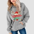 thumbnail image 3 of Staki Girl Chrismas Hoodie Kids Christmas Hoodie Girl Cute hoodie with Pocket(Gray,4-5 Years), 3 of 6