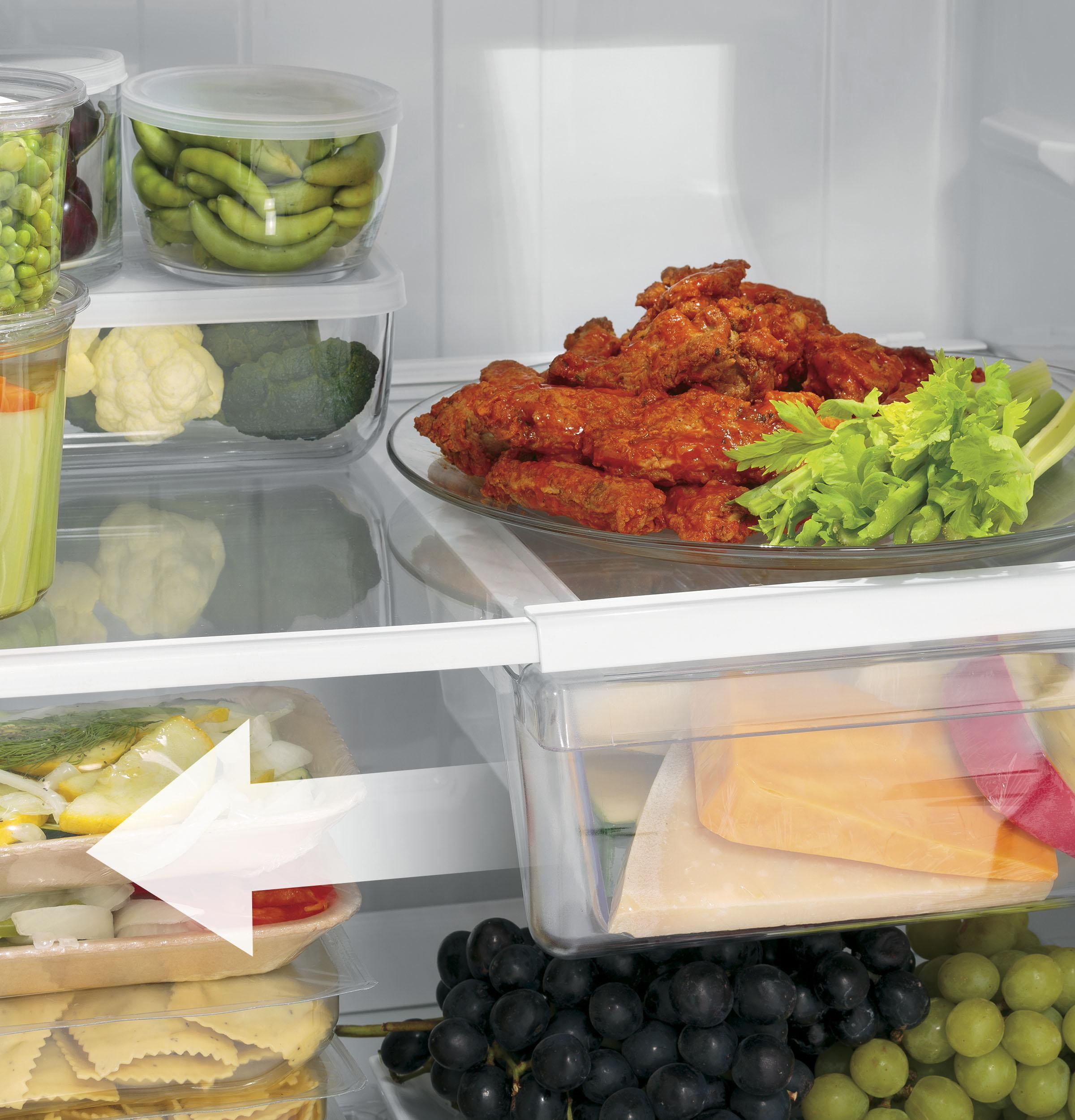 GE Appliances Top Freezer Double Door Refrigerator, Black