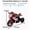 Red Plastic Under 50 Lbs, variant on XIZE 6V Electric Motorcycle for family Ages 3-4, Battery-Powered Toy Motorbike