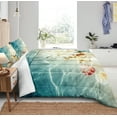 Move Over Ocean Comforter Set Queen Beach Bedding Sets Coastal Starfish ...