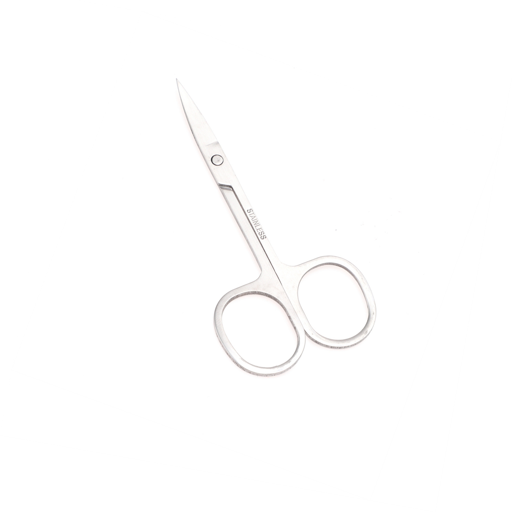 Unique Bargains 1 Pc 2.0A Scissors Eyebrow Trimmer Parlor Silver Tone