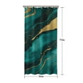 thumbnail image 5 of Green and Gold Marble Glitter Waves Pattern Shower Curtain 36"x72" ,Bathroom Decorative Shower Curtains Set with 12 Hooks,Modern Waterproof Washable Shower Curtain, 5 of 6