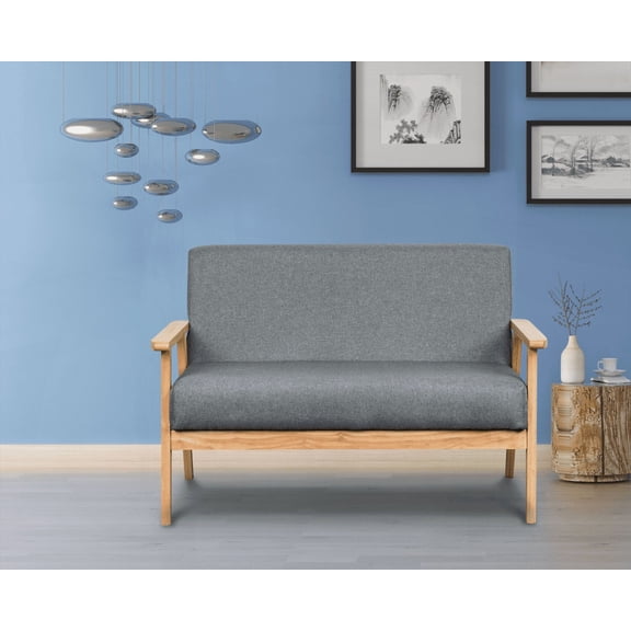 Loveseat - Linen Modern Small Space Living Room Loveseat