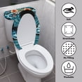 thumbnail image 4 of HELLHERO Sea Turtle Flowers Fashion for Indoor Home Adjustable Round Toilet Lid Dust Cover Elastic Bottom Soft Easy to Clean, 4 of 8