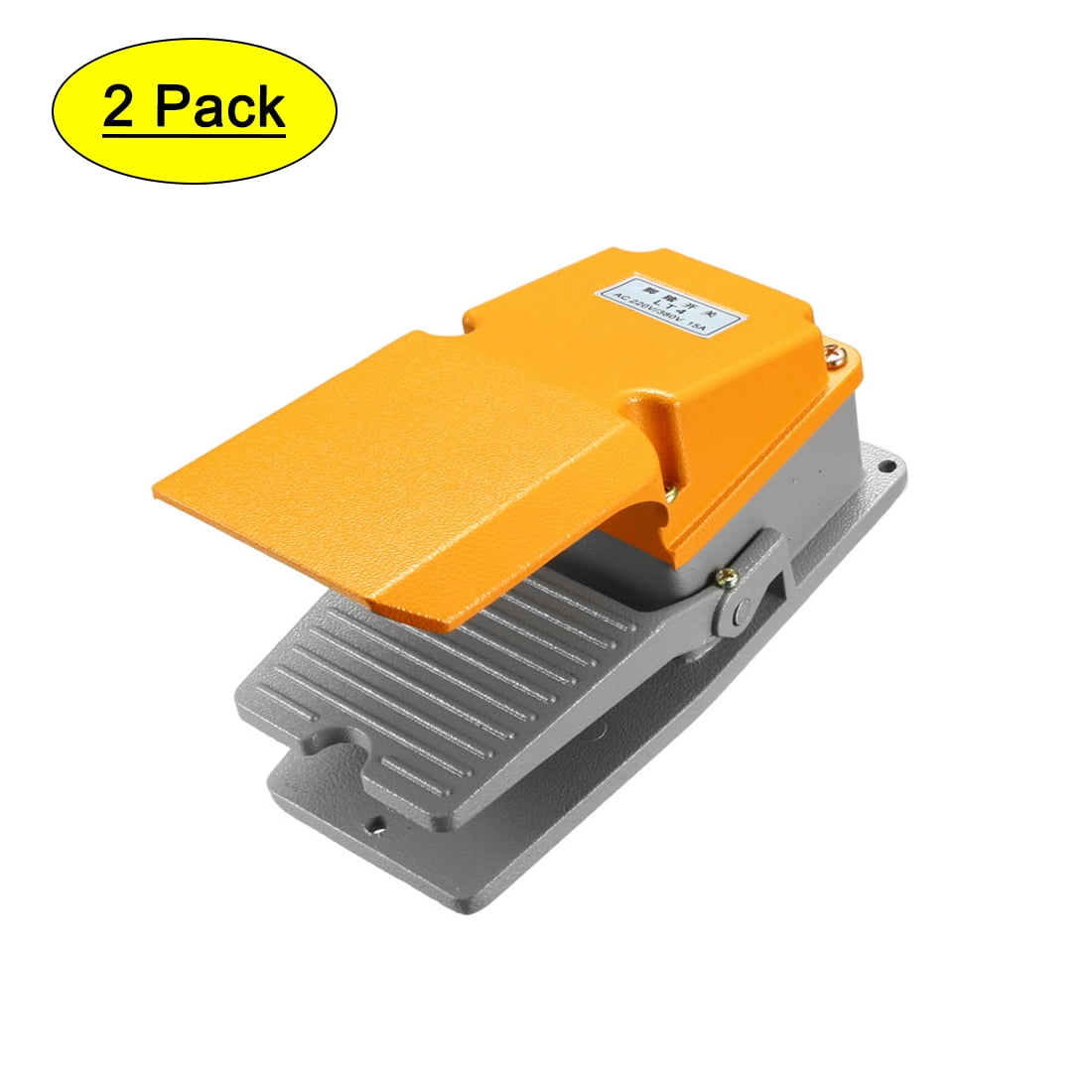 Industrial Electric Foot Pedal Switch with Guard, SPDT NO NC Momentary
