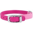 thumbnail image 3 of Leather Cat Collar Breakaway Safety Collars Elastic Strap for X Small Cats Kitten with Bell, Pink, 3 of 6