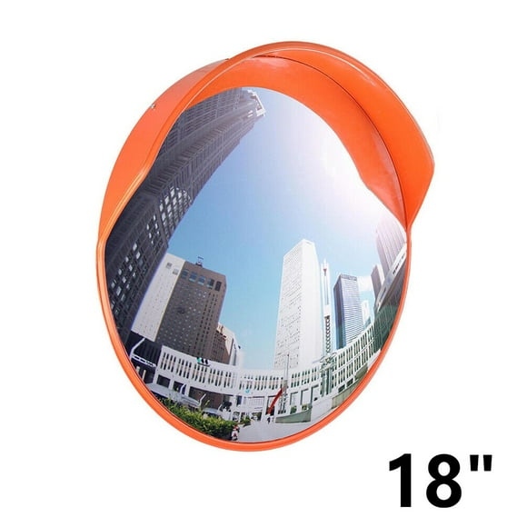 Traffic Convex Pc Mirror Wide Angle Blind Spot Corner Road Parking Safety 18"
