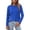 a-241Blue44, variant on Womens Solid Color Crew Neck Long Sleeve Relaxed Fit Slub Knit Soft Stretchy TShirt For Casual Daily Wear Soft Top