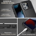 thumbnail image 3 of Compatiable with iPhone 15 Plus Case,360 Full Body Protective Cover Heavy Duty Shockproof Tough Armour Aluminum Alloy Metal Case with Silicone Built-in Screen Protector, 3 of 9
