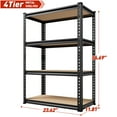thumbnail image 3 of REIBII 1600LBS Storage Shelves for Garage Shelving Adjustable 56.7"H Heavy Duty Shelf, 4 Tier, 3 of 6