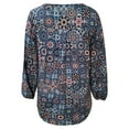 thumbnail image 4 of Blouse Ample à Imprimé Bohème pour Femme, Manches Longues, Col en V, Chemise Ample, 4 of 5