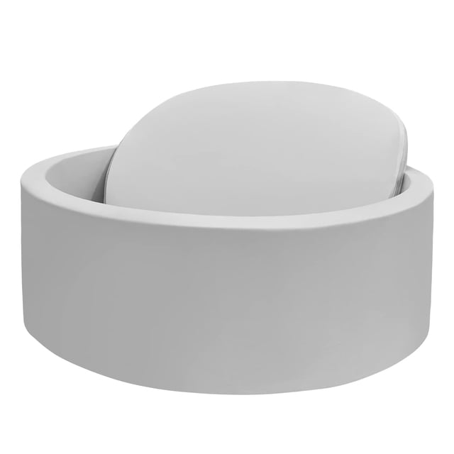 Piscina de bolas SHJADE de espuma de 90 x 30 cm para niños pequeños con funda gris