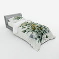 thumbnail image 2 of Ambesonne Eucalyptus Leaves Bedding Set 3 Pcs, Branch Triangle, Twin, Laurel Green White, 2 of 2