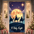 thumbnail image 2 of Religious Christmas Banner Holy Night Scene Moon Stars Backdrop for Holiday Celebration Indoor Decoration, 2 of 9