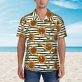 thumbnail image 2 of Pofeuu Cute Sunflowers Print Hawaiian Shirt for Men Sleeves Casual Button Down Summer Beach Dress Shirts T-Shirts,Small, 2 of 7