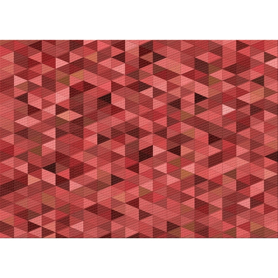 Ahgly Company Indoor Rectangle Patterned Love Red Area Rugs, 7' x 9'