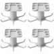 thumbnail image 1 of Gancho de almacenamiento giratorio 360, 4 piezas para utensilios de cocina, montaje en pared, estante giratorio multiusos para ahorrar espacio, 6 garras, para cuchara, tabla de cortar, toalla,Gray, 1 of 5