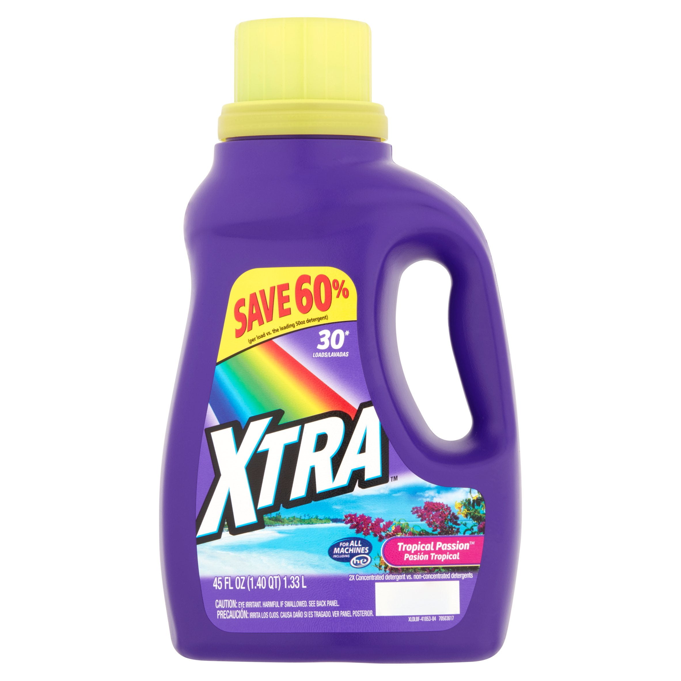 Xtra Liquid Laundry Detergent 2X Concentrated Tropical Passion