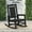 Black, variant on KINGYES Outdoor Rocking Chairs, Patio Rocking Chairs for Deck Lawn Yard, Navy