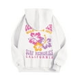 thumbnail image 4 of larppty Puff Print Lettering Oversized Full Zip Hoodie with Pocket - Y2K Preppy Pullover for Women Teens Girls（White，S）, 4 of 4