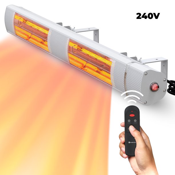 Comfort Zone Outdoor & Indoor Patio Heater WallMounted Warmer for