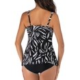 thumbnail image 2 of Maillots de Bain Deux Pièces pour Femmes Ensemble Tankini Imprimé Rétro Maillots de Bain Col en U, 2 of 4