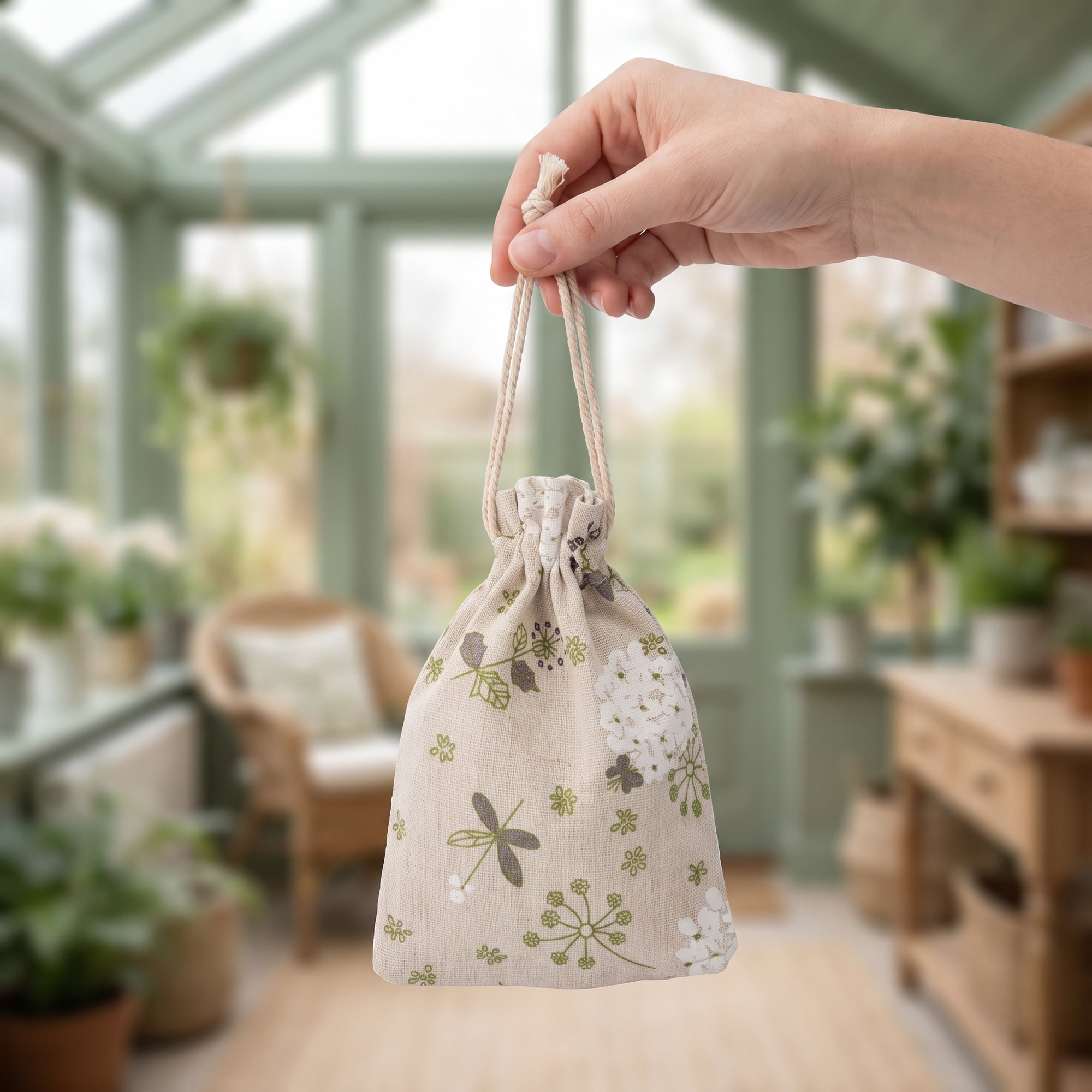 Unique Bargains Drawstring Gift Bags with Handles for Occasions Kapok Flower 5.1" x 7.1"