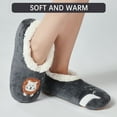 thumbnail image 4 of G&Y Women's Slipper Socks - Animal Pairable, Non-Slip Fuzzy Slipper Socks, Gray, S, 4 of 6