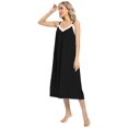 thumbnail image 6 of Womens Nightshirt Nightgown Trimmed with White Lace Sleeveless Lounge Sleepwear Summer Soft Comfy Camisole Night Dress Suspended Sleepshirt Pajamas, 6 of 6