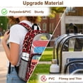 thumbnail image 7 of SEANATIVE Clear Backpack for Kids School Bag 17 Inch Large Capacity Bookbag Transparent Clear Bag Lightweight Casual Travel Beach Backpack for Teen Students, Leopard Bow Print Red, 7 of 7