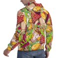 thumbnail image 6 of Wukai Bright Mushrooms Print Men Hoodies Fleece Sweatshirts Long Sleeve Sweaters Pullover Fall Outfits Winter Clothes-XX-Large, 6 of 7
