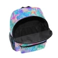 thumbnail image 6 of FORMRS School Backpack with Front Zippered Pocket 12" Student Travel Daypack, Neon Starfish Pattern, 6 of 6