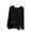 Black, variant on Antinious Women Solid V Neck Long Sleeve Summer Sleepwear Loose Comfy Night Shirts