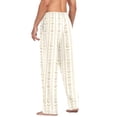 thumbnail image 3 of FORMRS Mens Pajama Pants with Pockets Soft Cotton Sleepwear Lounge Bottoms, Sizes S-2XL, Beige Abstract Pattern, 3 of 7