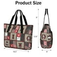 thumbnail image 3 of Tote Bag for Women - Red Plaid Dog Jigsaw Puzzle Shoulder Bag - Large Utility Work Duffle Bag with Zipper Handbag for Travel, Work, Sprots, 3 of 5