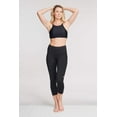 thumbnail image 3 of High Waisted Slimming Capri Legging in Solid Black, 3 of 7